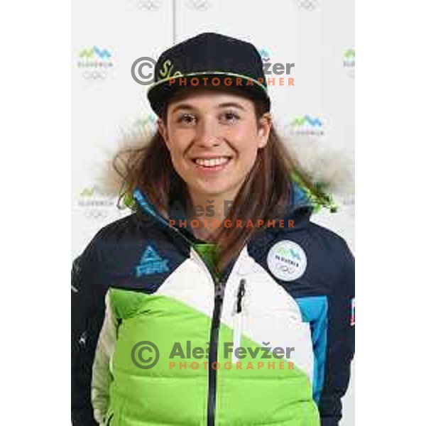 Urska Poje of Slovenia Olympic team for Winter Olympic Games PyeongChang 2018 in Ljubljana on January 29, 2018