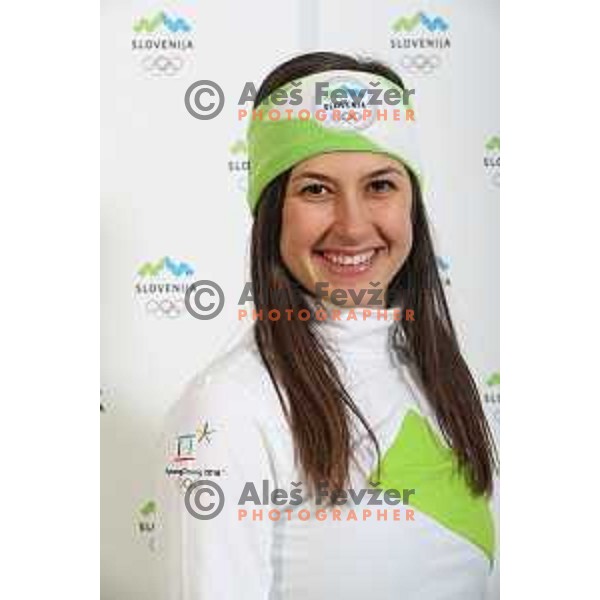 Tina Robnik of Slovenia Olympic team for Winter Olympic Games PyeongChang 2018 in Ljubljana on January 29, 2018