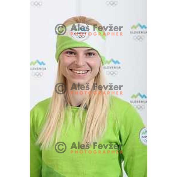 Spela Rogelj of Slovenia Olympic team for Winter Olympic Games PyeongChang 2018 in Ljubljana on January 29, 2018