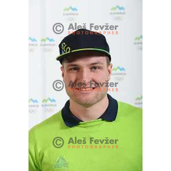 Tilen Sirse of Slovenia Olympic team for Winter Olympic Games PyeongChang 2018 in Ljubljana on January 29, 2018