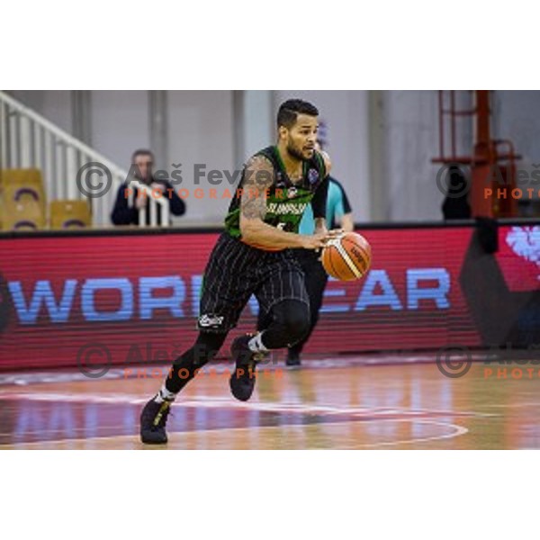 Devin Oliver in action during FIBA Basketball Champions league basketball match between Petrol Olimpija and AEK, Tivoli, Ljubljana, Slovenia on January 30, 2018