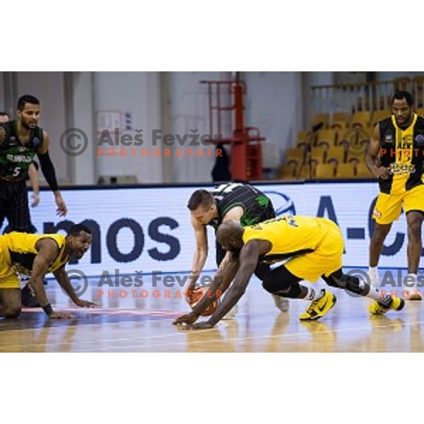 Gregor Hrovat in action during FIBA Basketball Champions league basketball match between Petrol Olimpija and AEK, Tivoli, Ljubljana, Slovenia on January 30, 2018