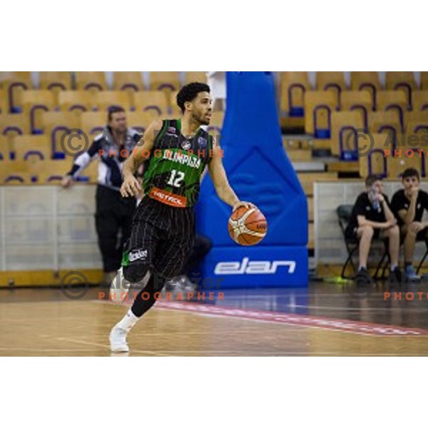 Talor Battle in action during FIBA Basketball Champions league basketball match between Petrol Olimpija and AEK, Tivoli, Ljubljana, Slovenia on January 30, 2018