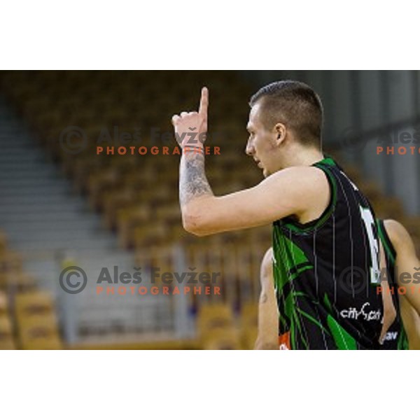 Gregor Hrovat in action during FIBA Basketball Champions league basketball match between Petrol Olimpija and AEK, Tivoli, Ljubljana, Slovenia on January 30, 2018