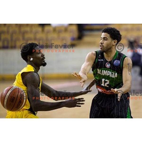 Talor Battle in action during FIBA Basketball Champions league basketball match between Petrol Olimpija and AEK, Tivoli, Ljubljana, Slovenia on January 30, 2018