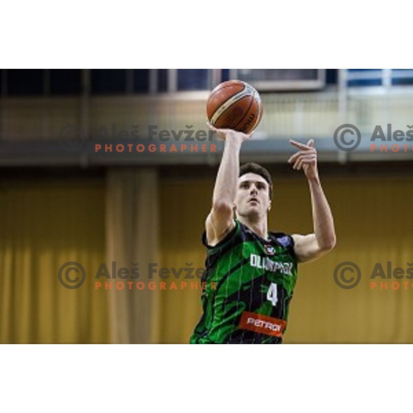in action during FIBA Basketball Champions league basketball match between Petrol Olimpija and AEK, Tivoli, Ljubljana, Slovenia on January 30, 2018