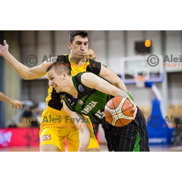 Gregor Hrovat in action during FIBA Basketball Champions league basketball match between Petrol Olimpija and AEK, Tivoli, Ljubljana, Slovenia on January 30, 2018