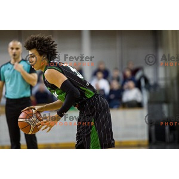 Yusuf Sanon in action during FIBA Basketball Champions league basketball match between Petrol Olimpija and AEK, Tivoli, Ljubljana, Slovenia on January 30, 2018