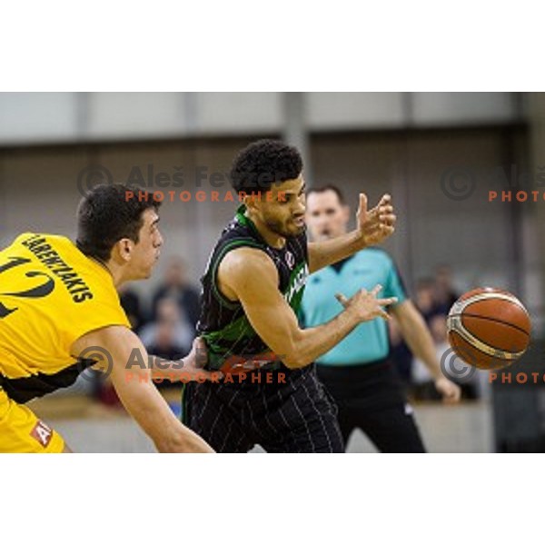 Talor Battle in action during FIBA Basketball Champions league basketball match between Petrol Olimpija and AEK, Tivoli, Ljubljana, Slovenia on January 30, 2018
