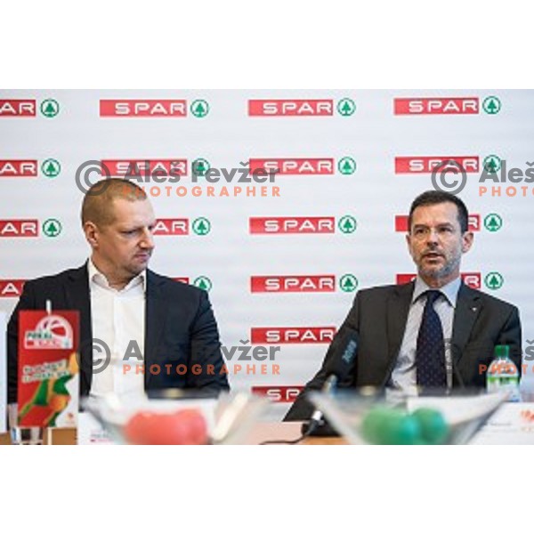 Matej Erjavec, Igor Mervic during Spar Cup final draw, Ljubljana, Slovenia on January 31, 2018