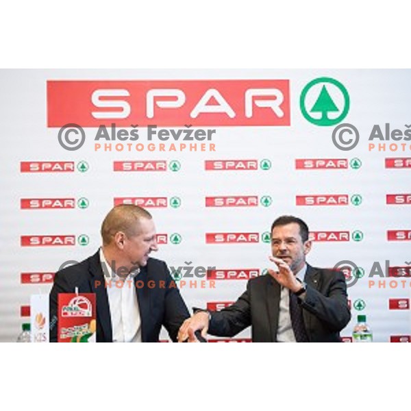 Matej Erjavec, Igor Mervic during Spar Cup final draw, Ljubljana, Slovenia on January 31, 2018