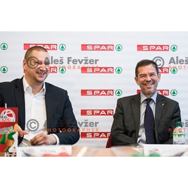 Matej Erjavec, Igor Mervic during Spar Cup final draw, Ljubljana, Slovenia on January 31, 2018