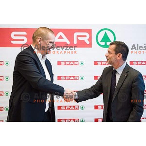 Matej Erjavec, Igor Mervic during Spar Cup final draw, Ljubljana, Slovenia on January 31, 2018