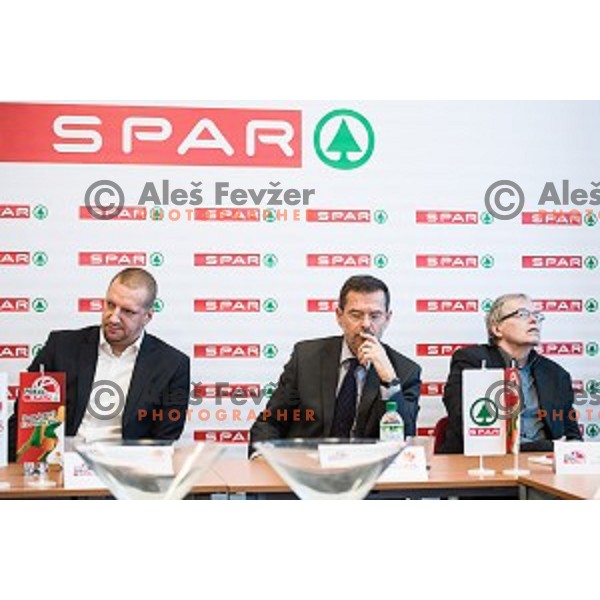 Matej Erjavec, Igor Mervic during the Spar Cup final draw, Ljubljana, Slovenia on January 31, 2018