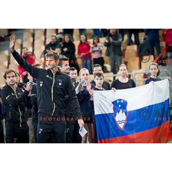 Blaz Rola of Slovenia during Davis Cup 2018 played in Lukna, Maribor, Slovenia on February 3, 2018