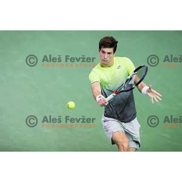 Aljaz Bedene of Slovenia during Davis Cup 2018 between Slovenia and Poland, played in Lukna, Maribor, Slovenia on February 3, 2018