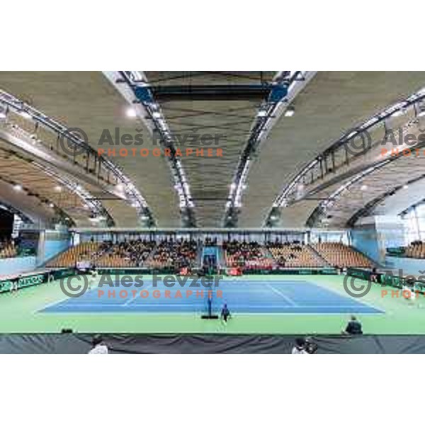 Arena Lukna during Davis Cup 2018 match between Slovenia nad Poland, played in Lukna, Maribor, Slovenia on February 3, 2018