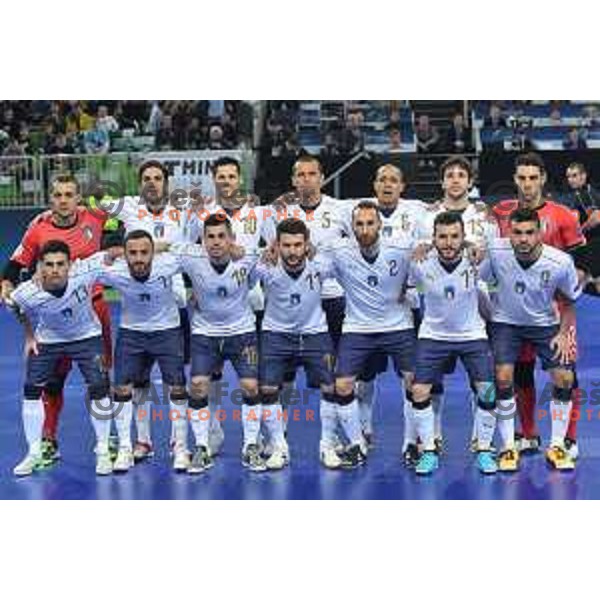 of Slovenia in action during futsal match between Slovenia and Italy at UEFA Futsal Euro 2018 in Stozice, Ljubljana on February 3, 2018