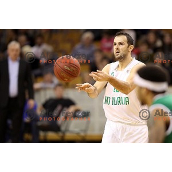 Stipe Modric of Ilirija action during Nova KBM league basketball match between Ilirija and Zlatorog Lasko in Tivoli Hall, Ljubljana, Slovenia on February 4, 2018