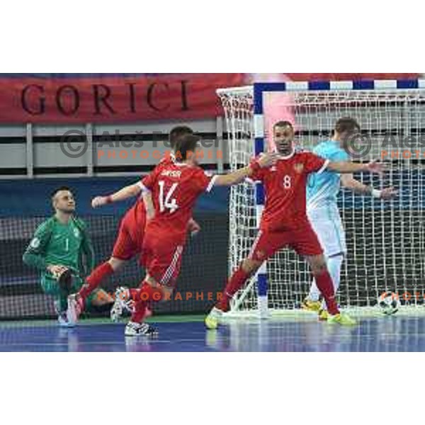 of Slovenia in action during futsal match between Slovenia and Russia in quarter-final of UEFA Futsal Euro 2018 in Stozice, Ljubljana on February 5, 2018