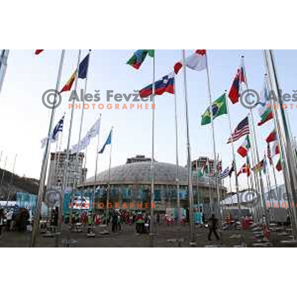 Team Welcome Ceremony at Olympic Village Plaza during PyeongChang 2018 Winter Olympic Games, South Korea on February 7, 2018
