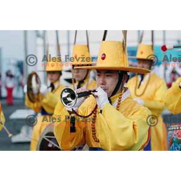 Team Welcome Ceremony at Olympic Village Plaza during PyeongChang 2018 Winter Olympic Games, South Korea on February 7, 2018