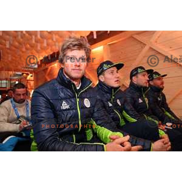 press conference of Slovenia Ski team in Slovenia House at PyeongChang 2018 Winter Olympic Games, South Korea on February 8, 2018