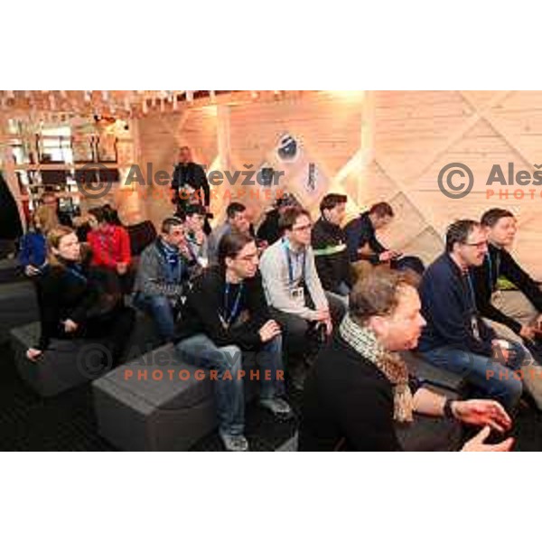 Reception for journalists, radio and TV staff in Slovenia House during PyeongChang 2018 Winter Olympic Games, South Korea on February 9, 2018