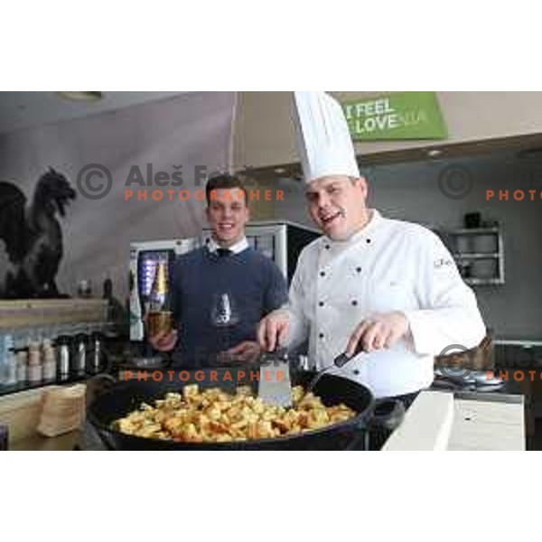 Jezersek catering staff working in Slovenia House during PyeongChang 2018 Winter Olympic Games, South Korea on February 9, 2018