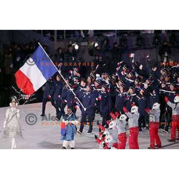 Martin Fourcade of France at Opening Ceremony of PyeongChang 2018 Winter Olympic Games, South Korea on February 9, 2018