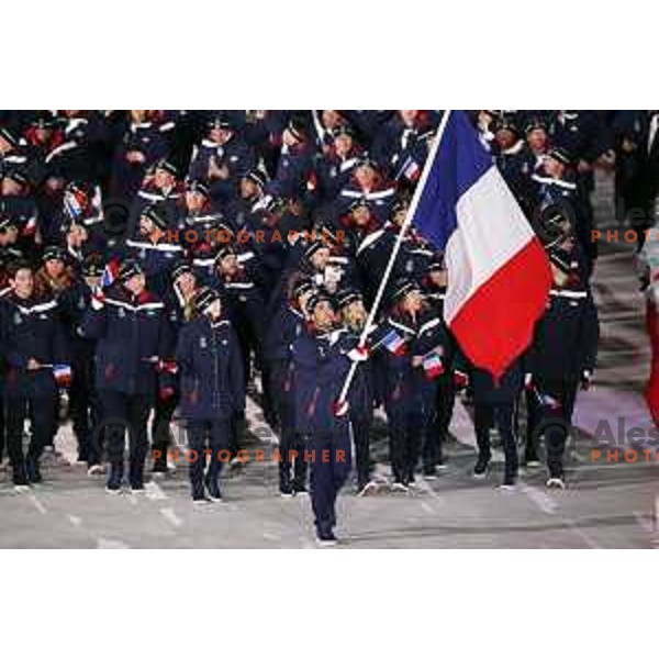 Martin Fourcade of France at Opening Ceremony of PyeongChang 2018 Winter Olympic Games, South Korea on February 9, 2018