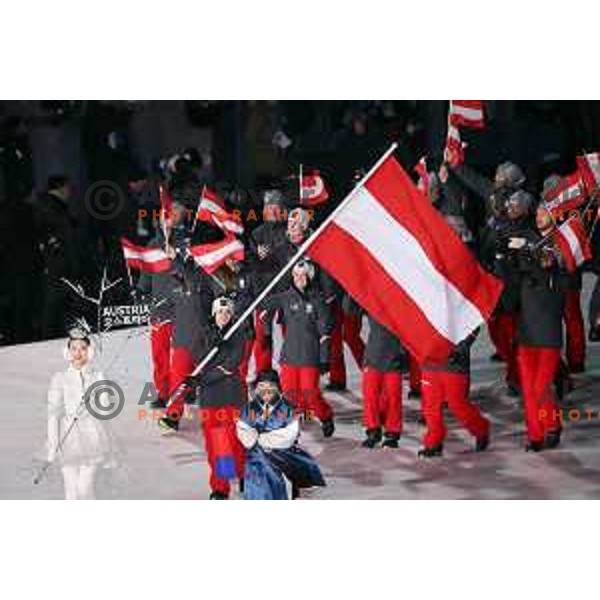 Anna Veith (AUT) at Opening Ceremony of PyeongChang 2018 Winter Olympic Games, South Korea on February 9, 2018