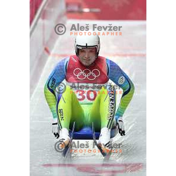 Tilen Sirse (SLO) competing in Luge at Sliding centre during PyeongChang 2018 Winter Olympic Games, South Korea on February 10, 2018