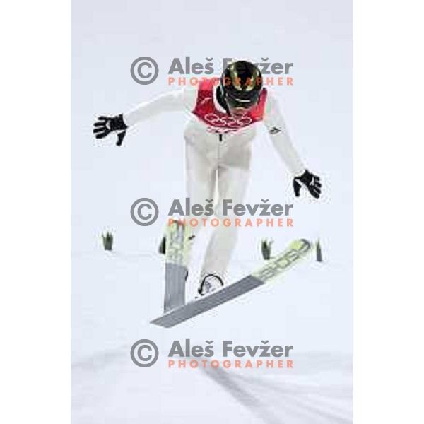 Peter Prevc (SLO) during first round jump at Ski jumping Normal hill comptition during PyeongChang 2018 Winter Olympic Games, South Korea on February 10, 2018