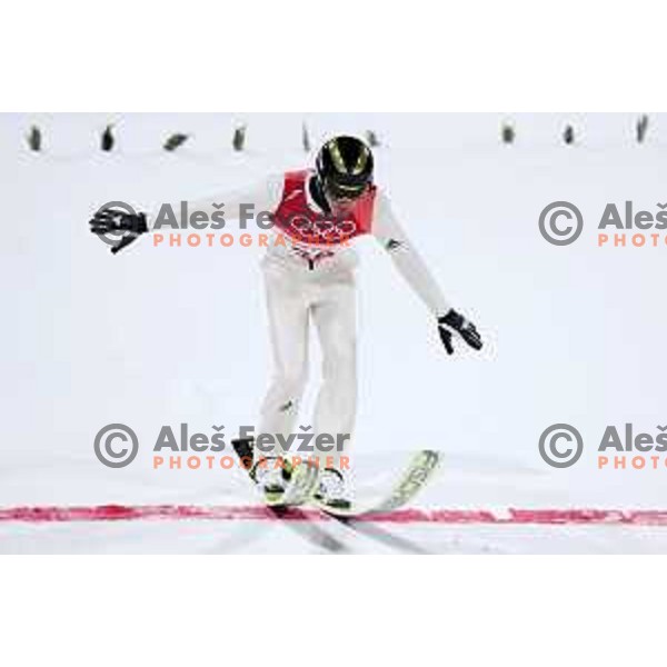 Peter Prevc (SLO) during first round jump at Ski jumping Normal hill comptition during PyeongChang 2018 Winter Olympic Games, South Korea on February 10, 2018