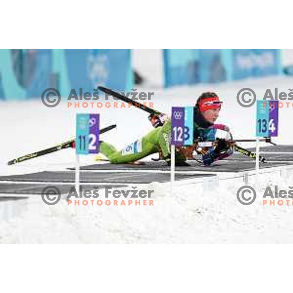 Urska Poje (SLO) during Biathlon 7,5 km during PyeongChang 2018 Winter Olympic Games, South Korea on February 10, 2018