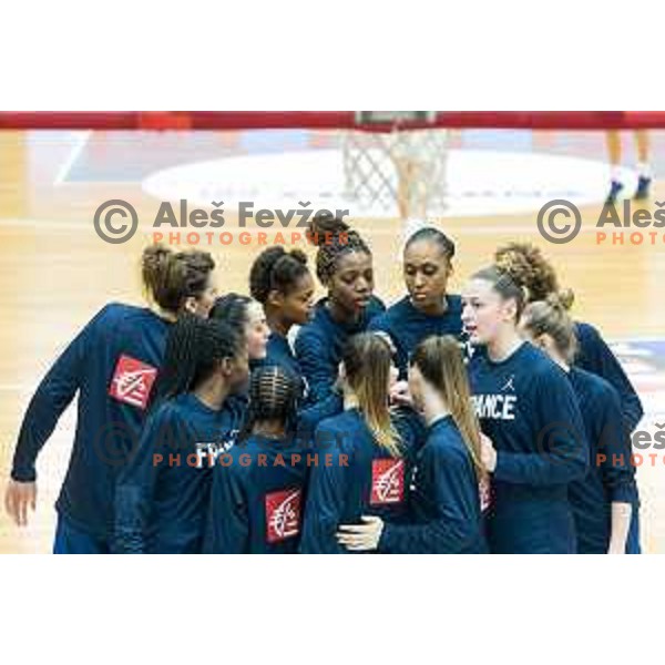 Team France prior to Women’s EuroBasket 2019 Qualifiers basketball match between Slovenia and France, played in Arena Gimnazija Celje-Center, Celje, Slovenia on Februry 10, 2018