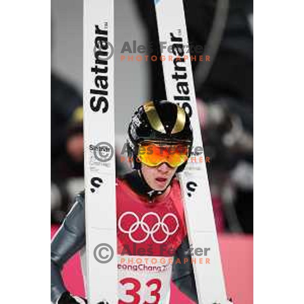 Tilen Bartol (SLO) at Ski jumping Normal hill comptition during PyeongChang 2018 Winter Olympic Games, South Korea on February 10, 2018