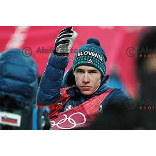 Tilen Bartol (SLO) at Ski jumping Normal hill comptition during PyeongChang 2018 Winter Olympic Games, South Korea on February 10, 2018