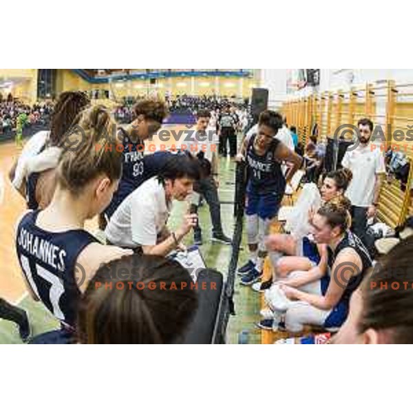 Valerie Garnier, head coach of team France during Women’s EuroBasket 2019 Qualifiers basketball match between Slovenia and France, played in Arena Gimnazija Celje-Center, Celje, Slovenia on Februry 10, 2018