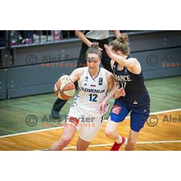Zala Friskovec of team Slovenia in action during Women’s EuroBasket 2019 Qualifiers basketball match between Slovenia and France, played in Arena Gimnazija Celje-Center, Celje, Slovenia on February 10, 2018