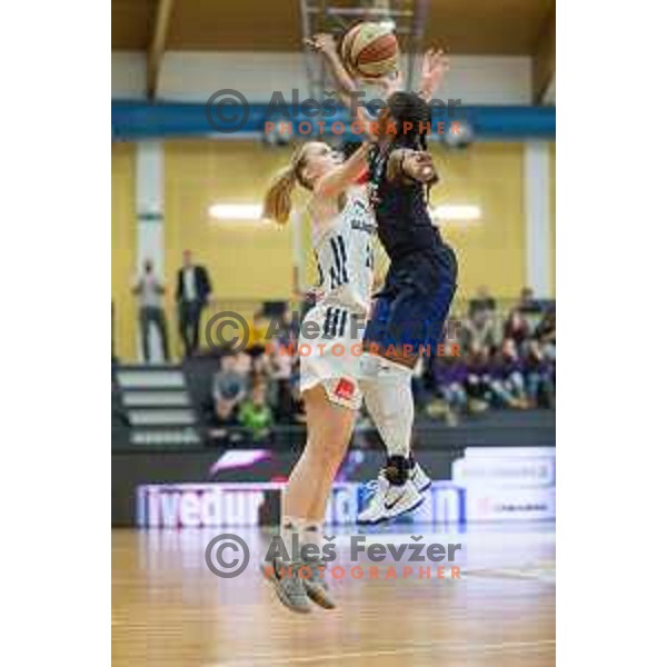 Larisa Ocvirk of team Slovenia in action during Women’s EuroBasket 2019 Qualifiers basketball match between Slovenia and France, played in Arena Gimnazija Celje-Center, Celje, Slovenia on February 10, 2018