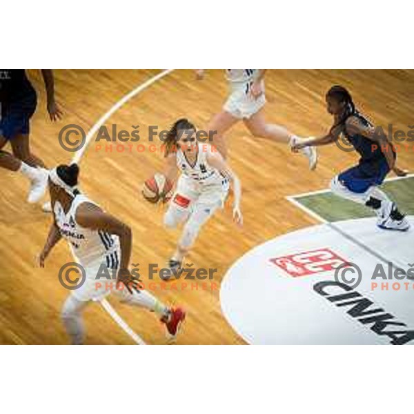 Rebeka Abramovic of team Slovenia in action during Women’s EuroBasket 2019 Qualifiers basketball match between Slovenia and France, played in Arena Gimnazija Celje-Center, Celje, Slovenia on February 10, 2018
