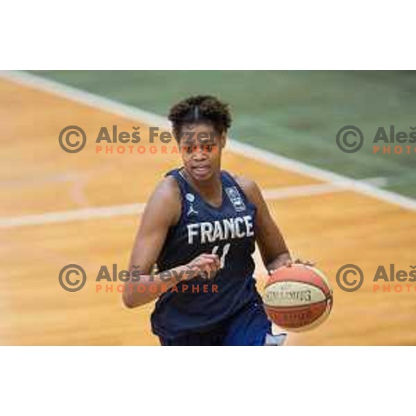 Valeriane Ayayi of team France in action during Women’s EuroBasket 2019 Qualifiers basketball match between Slovenia and France, played in Arena Gimnazija Celje-Center, Celje, Slovenia on February 10, 2018