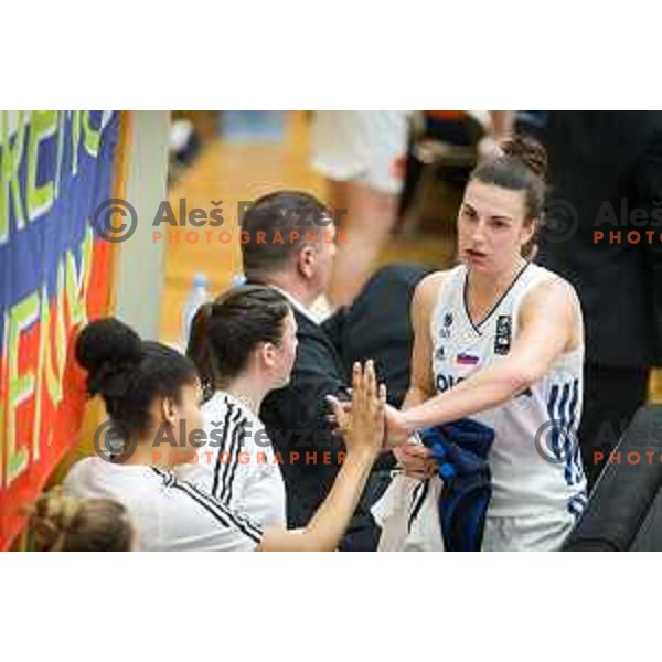 Teja Oblak of team Slovenia in action during Women’s EuroBasket 2019 Qualifiers basketball match between Slovenia and France, played in Arena Gimnazija Celje-Center, Celje, Slovenia on February 10, 2018