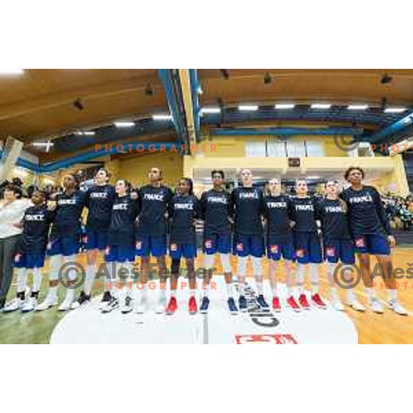 Team France prior to Women’s EuroBasket 2019 Qualifiers basketball match between Slovenia and France, played in Arena Gimnazija Celje-Center, Celje, Slovenia on February 10, 2018