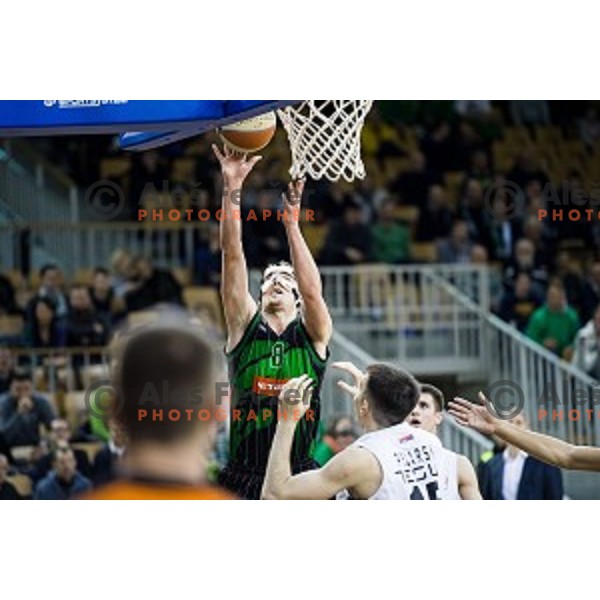 in action during ABA Liga basketball match between Petrol Olimpija and Partizan, Tivoli, Ljubljana, Slovenia on February 10, 2018