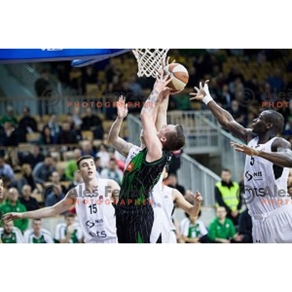 in action during ABA Liga basketball match between Petrol Olimpija and Partizan, Tivoli, Ljubljana, Slovenia on February 10, 2018