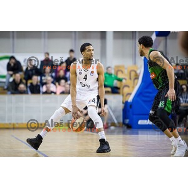 in action during ABA Liga basketball match between Petrol Olimpija and Partizan, Tivoli, Ljubljana, Slovenia on February 10, 2018