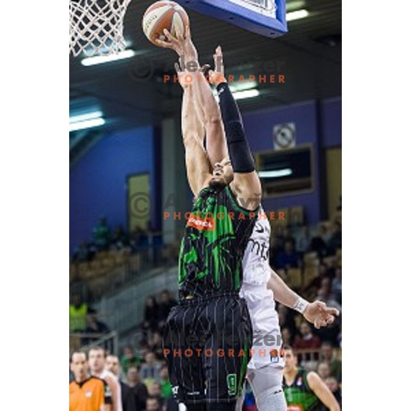in action during ABA Liga basketball match between Petrol Olimpija and Partizan, Tivoli, Ljubljana, Slovenia on February 10, 2018
